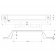 ALUMINIUM HANDLE WITH EXTERNAL SCREWS / WHITE